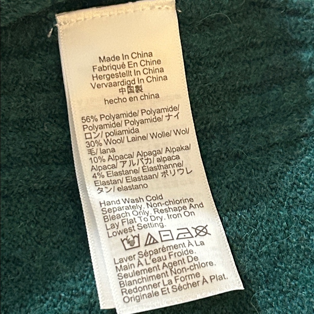 NWT J. Crew Turtleneck sweater in Supersoft Yarn in Green size XXS Oversized fit - Picture 10 of 14